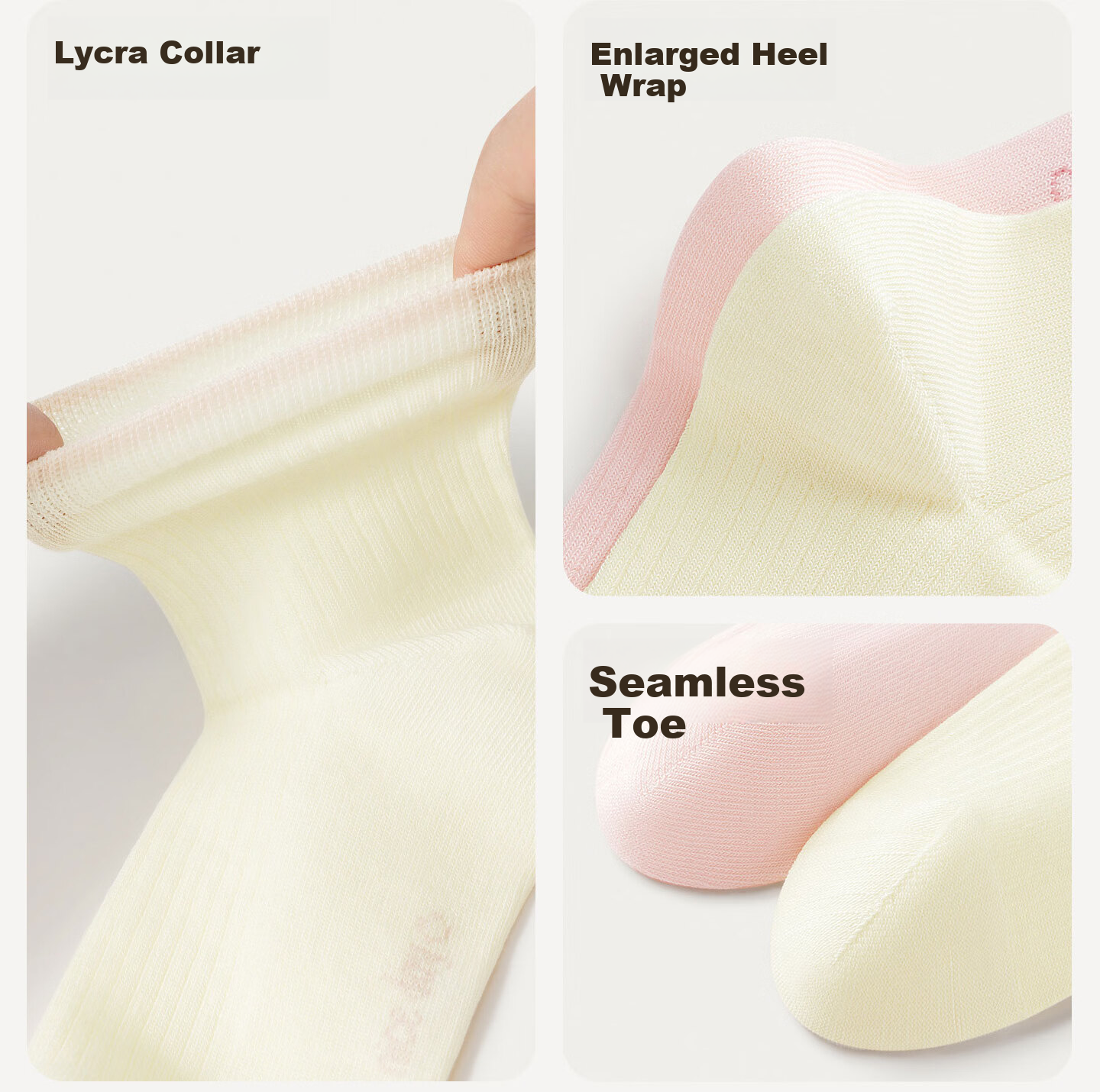 Mianzhuwu Children's Socks Girls Spring Summer Thin Breathable 100% Pure Cotton A-Class Cute Seamless Student Mid-Calf Socks 5 Pairs 29