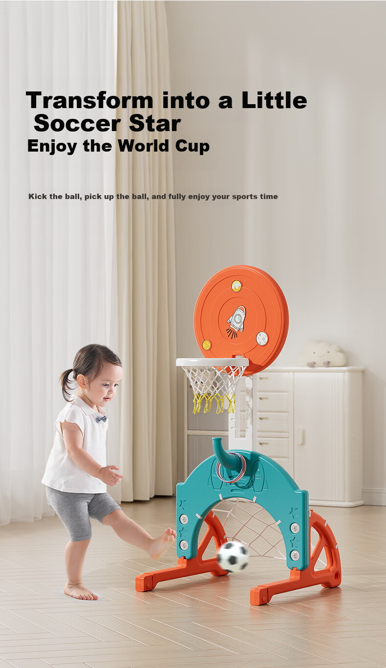 Youbeichen Children's Basketball Hoop Indoor Adjustable Basketball Stand Toy for Ages 1-6 Birthday Gift 3