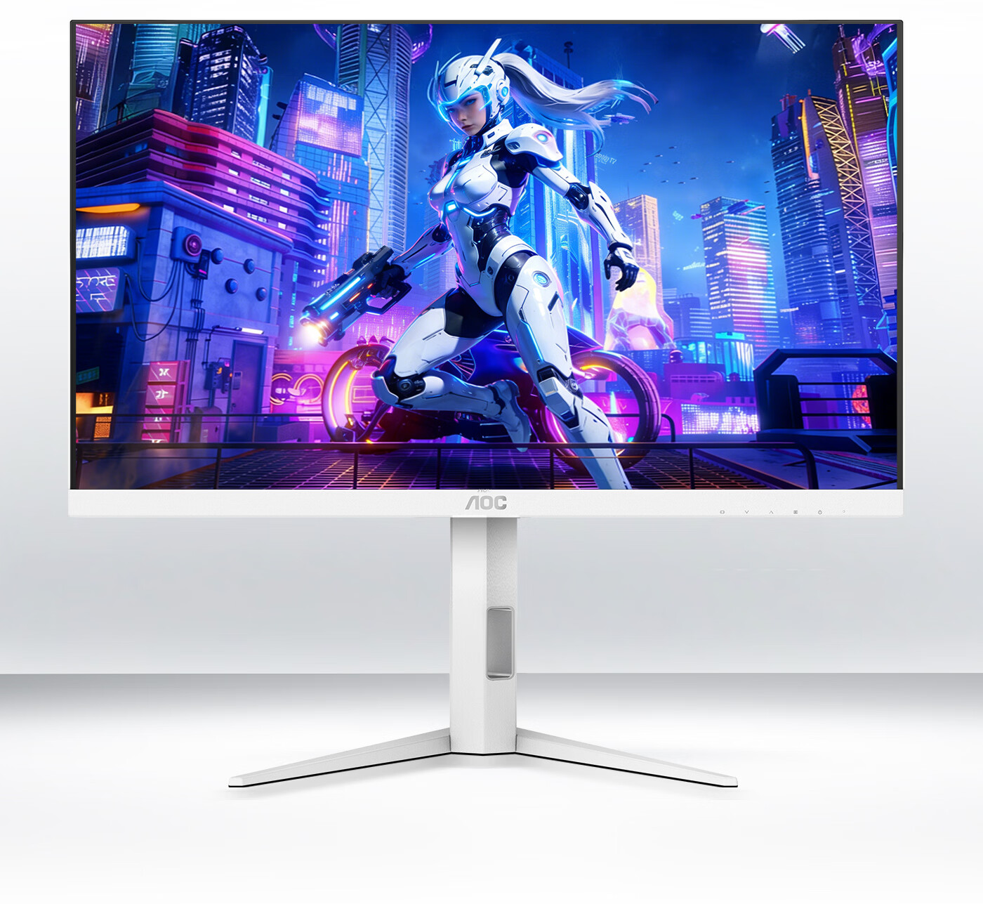 AOC 27-inch 2K 320Hz QD-miniLED Eye-care Circular Polarized + TUV Low Blue Light Flicker-Free HDR1000 Elegant White Gaming Monitor Q27G4SLM/WS 23