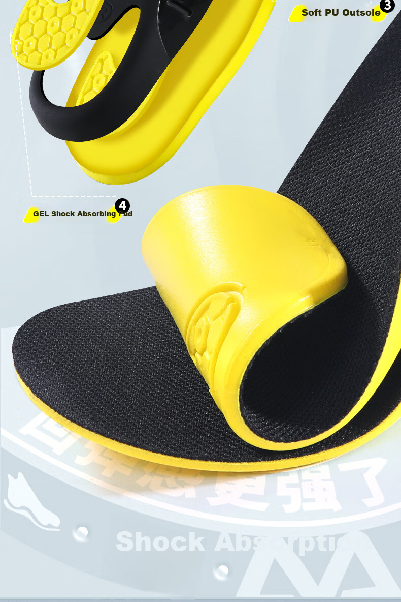 3515 Arch Support Insoles for Men Soft Thickened Anti-Odor Flat Feet Comfortable Sports High Elastic Shock Absorption 7