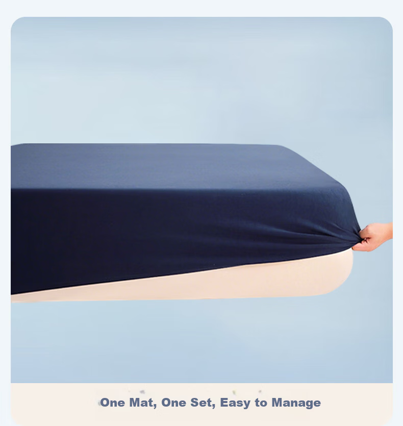 SOMERELLE Class A Knitted Cotton Deep Sleep Fitted Sheet Single Piece Summer Cooling Breathable Mattress Protector Cover 1.5m x 2m 16