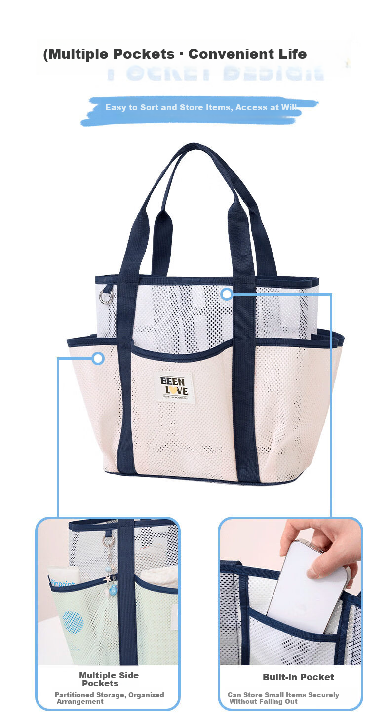Kelorock Large Capacity Compartmentalized Portable Swimming Bag Toiletry Storage Bag Bathroom Beach Outdoor Camping Bag 7