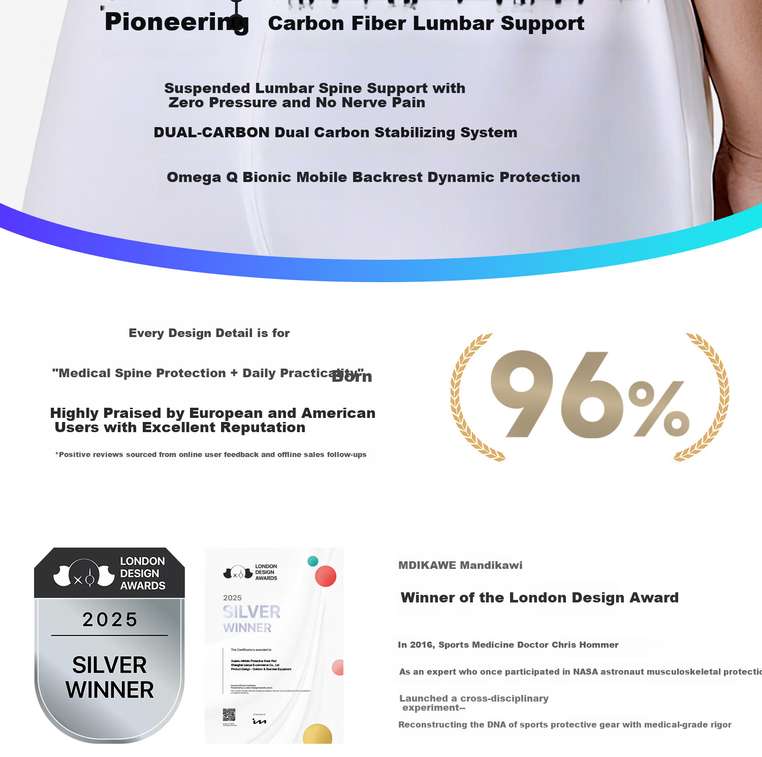 Mdikawe Year of the Horse Gift Box Lumbar Support Belt for Herniated Disc Deadlift Squat Medical Grade Waist Trainer for Prolonged Sitting 1