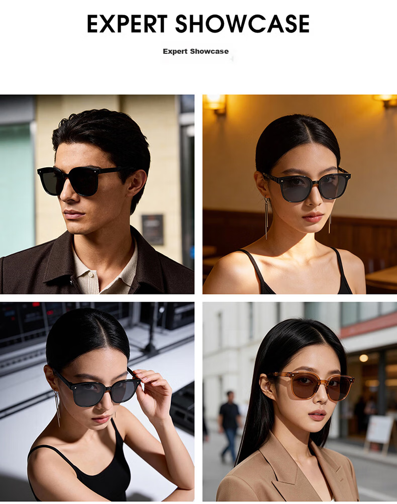 CAXMAN Foldable GM Sunglasses Unisex Nylon HD UV Protection Lightweight Fashion Eyewear 2