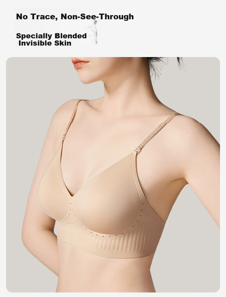 Seven-Color Seamless Halter Neck Backless Push-Up Anti-Sagging Anti-Spread Side Support One-Piece Sexy Bra for Women 8