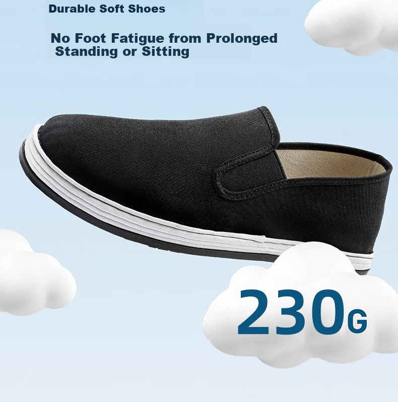 Lifeng Old Beijing Cloth Shoes Men's Genuine JD Self-operated Mugwort Odor-resistant Handmade Thousand-layer Middle-aged and Elderly Single Shoes Black 38 11