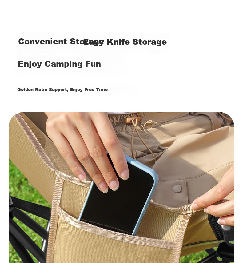 JEEP Outdoor Camping Folding Recliner Ultra-Light Portable Nap Bed Beach Fishing Lazy Chair - Winter Bamboo Green 20