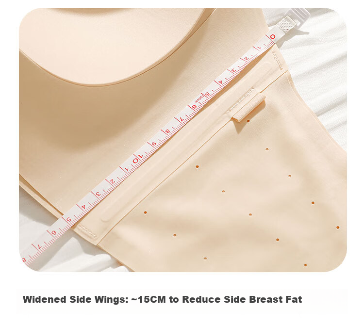 Audifine Strapless Bra Large Cup Anti-Slip Push-Up Anti-Sagging Tube Top Thin Camisole Dress Bra 16