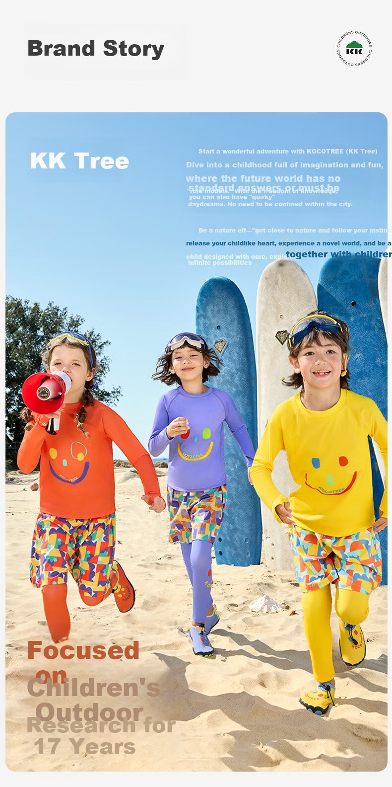 Kocotree KK Tree Kids Swimwear High-Visibility Highlight Swimming Set Boys Girls Long Sleeve Long Pants Sun Protection Three-Piece Set 41