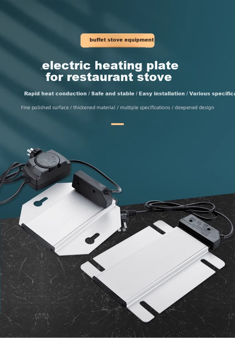 Jingqingfu Electric Buffet Warmer Plate Square Self-Service Buffet Stove Heating Plate with Adjustable Temperature Control Jingcang 1