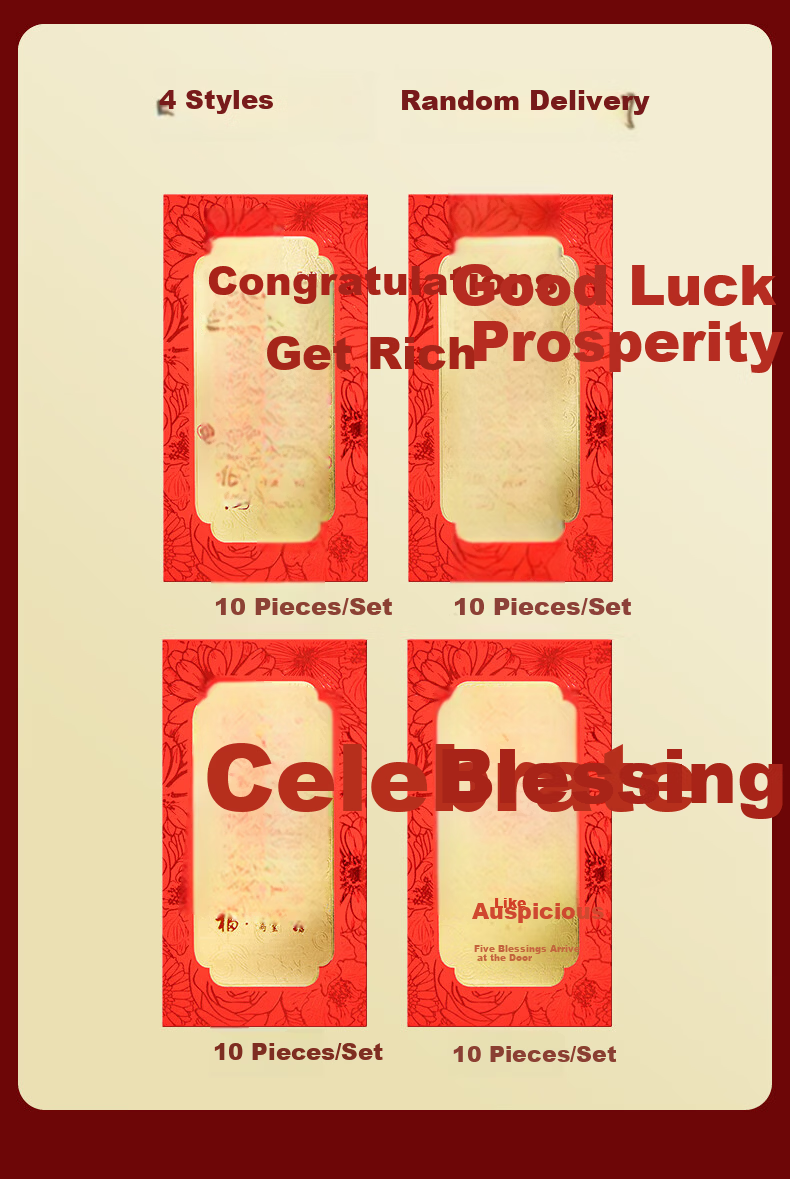 Jinlongxing Large Red Envelopes Lucky Money Packets Wholesale 60pcs Big Size Wedding Birthday Celebration Bonus Red Packets 4