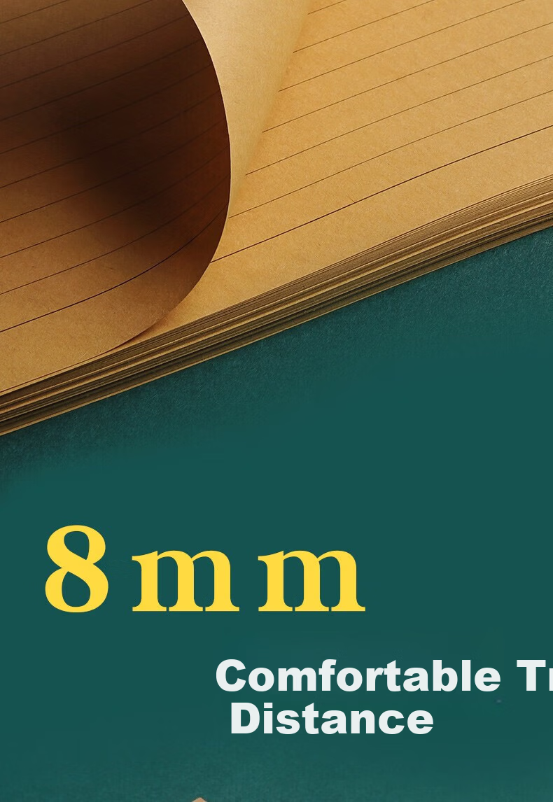 Dailuotang A5 Kraft Paper Lined Letter Paper Vintage Thick Notebook Retro Style Handwritten Letter Stationery Simple Artistic Fresh Design Thank You Letter Qixi Festival Love Letter Paper Teacher's Da 5