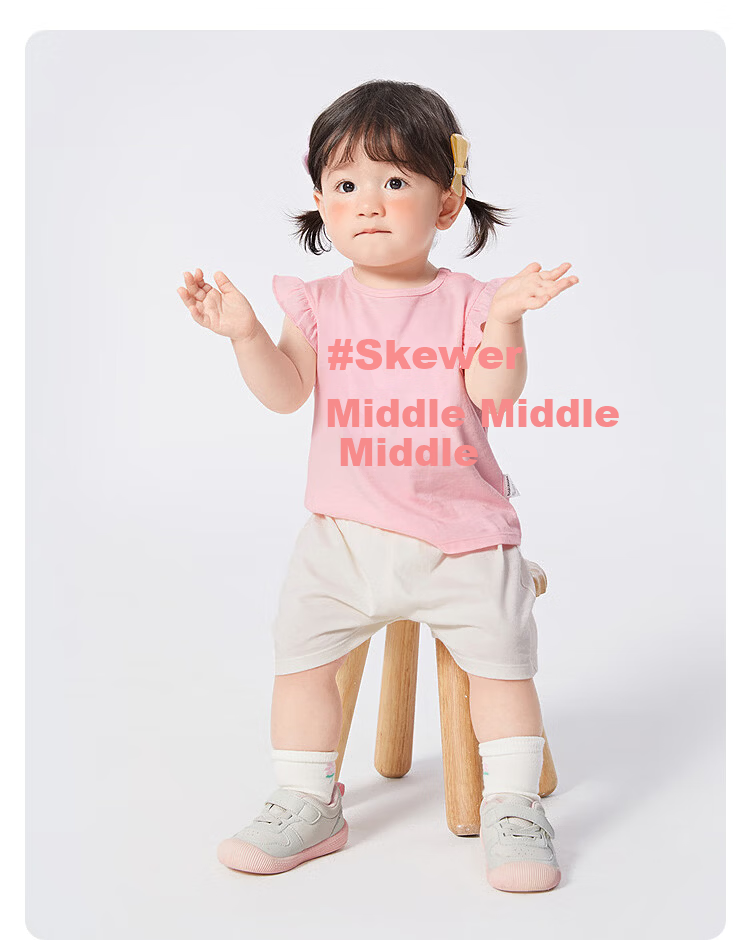 Balabala Baby Toddler Short Sleeve Set 2026 Summer Girls T-Shirt and Pants Two-Piece Children's Day Gift Sweet Girl 16