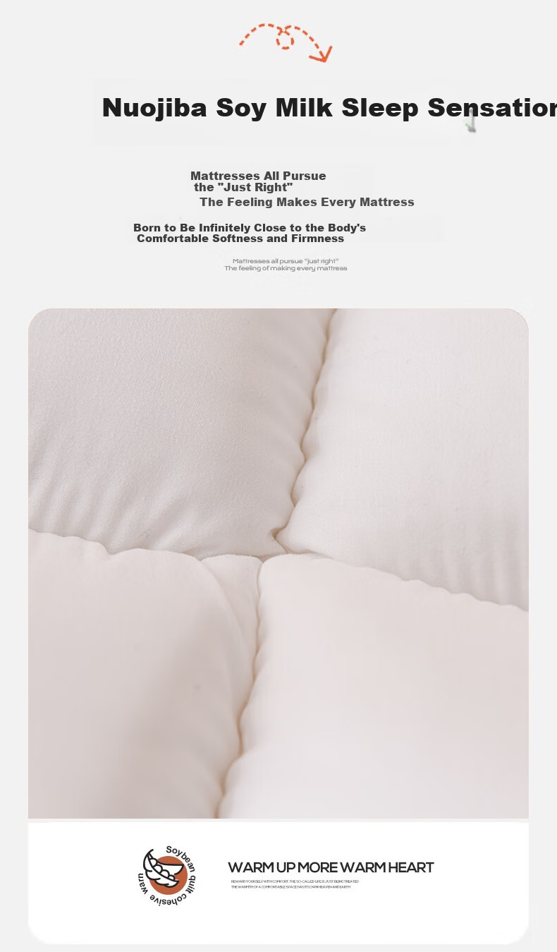 Yalu Soy Fiber Mattress Cover Home Bedding Four Seasons Soft Foldable Non-Slip Pad 1.5x2m 2