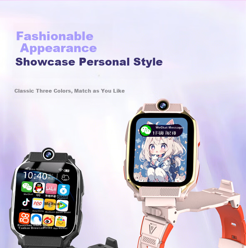 HAOXUEXI Smart Kids Phone Watch 5G Full Network Positioning Flip Waterproof WeChat for Boys and Girls Elementary and Middle School 13