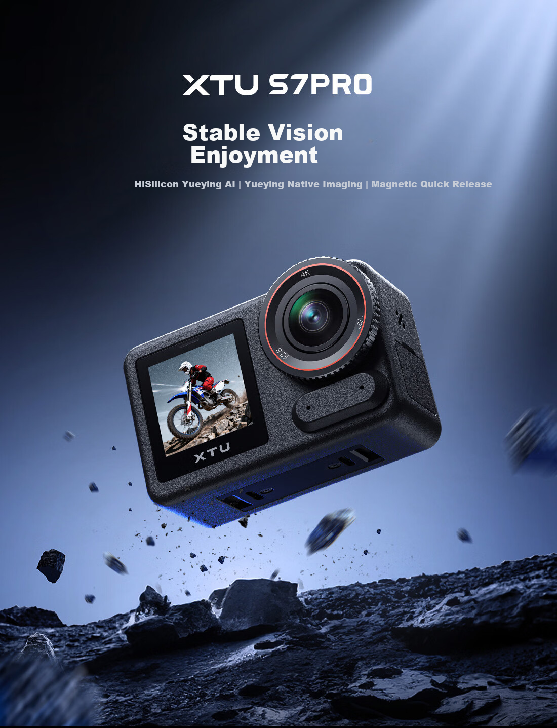 Xiaotu S7PRO 4K Sports Camera HiSilicon AI Super Stabilization Night Shooting Live Streaming Camera Official Standard Edition 4