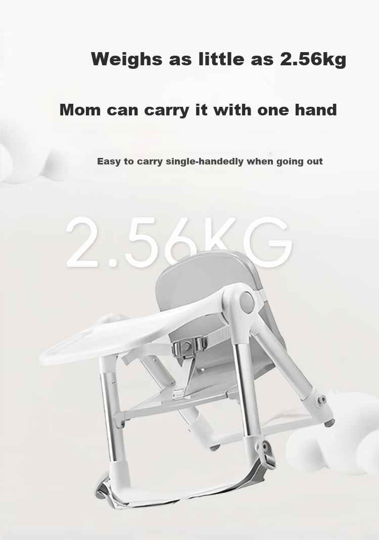 Ipoosi Baby Portable High Chair Children's Dining Chair Multifunctional Foldable Infant Feeding Chair for 0-6 Years Old 2
