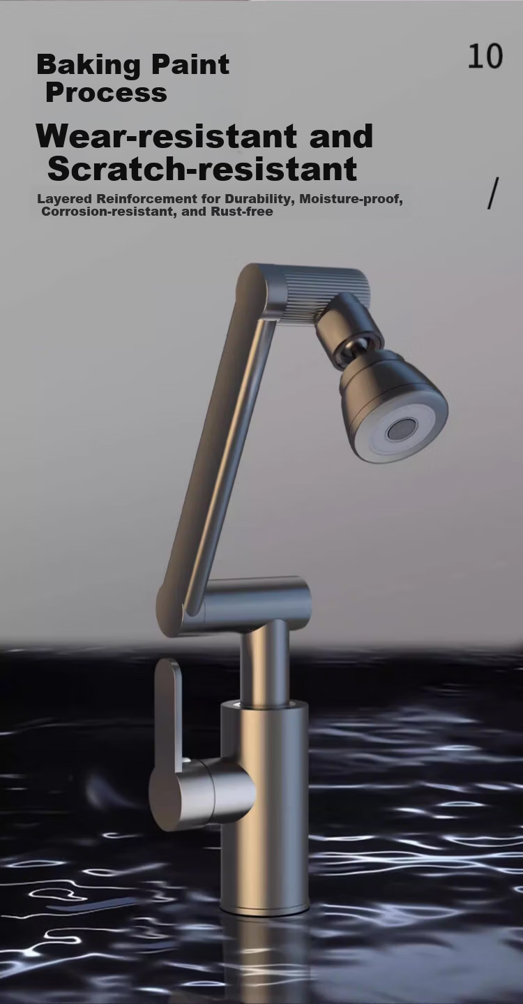 IVORPO German Basin Faucet Bathroom Sink Faucet Washbasin Mixer Hot and Cold Water Two-in-One 10