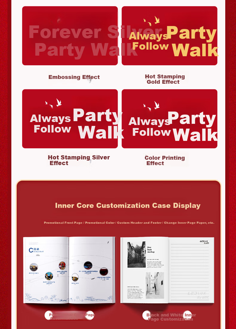 Tengxiong Party Member Notebook A5 Gift Box Set July 1st Commemorative August 1st Army Day Souvenir Party Class Party Branch Meeting Political Education Study Journal Customizable 5