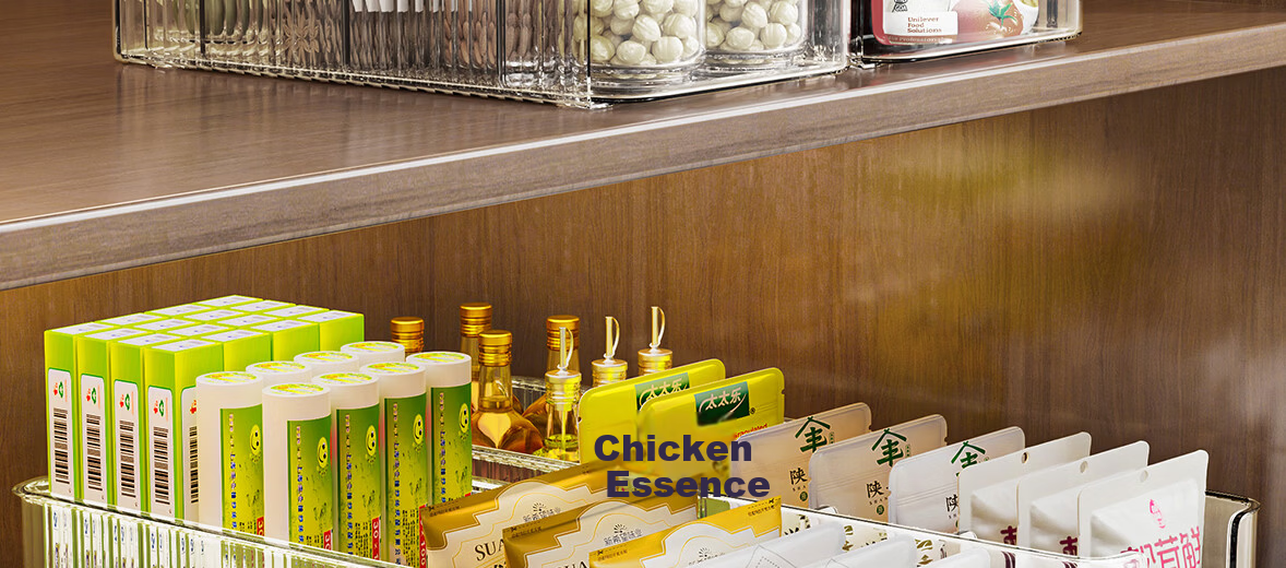 Jiadu New Spice Jar Storage Box Countertop Seasoning Salt Kitchen Telescopic Rack Household High-End Spice Bag Holder 3