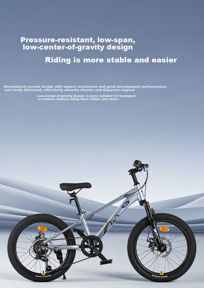 Ford Kids Mountain Bike Boys and Girls Student Pedal Bike 6-15 Years Old TX550 20-inch Cool Shadow Black 5