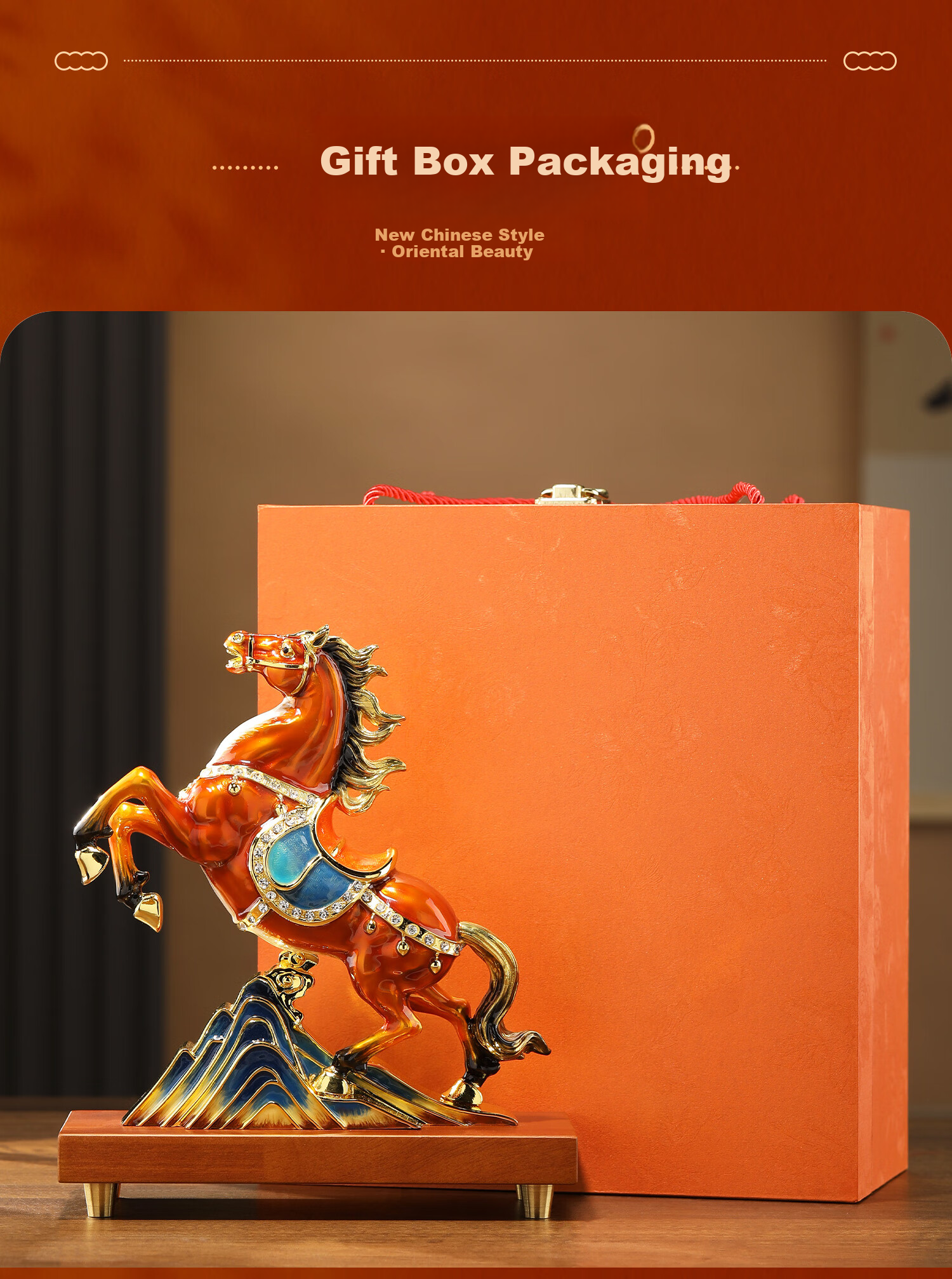 Wanyutang Enamel Painted Zodiac Horse Figurine - Success Horse Decoration for Living Room, Office, Wine Cabinet, Housewarming and Opening Gifts 9