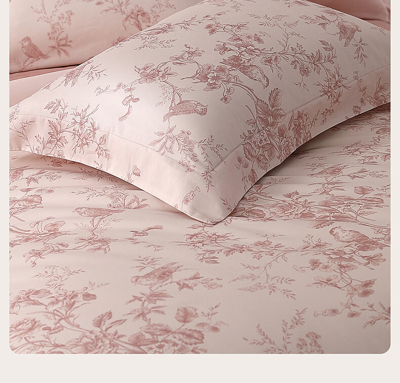 Mercury Home Textiles 100% Cotton Four-Piece Set Xinjiang Pure Cotton Printed Duvet Cover Pillowcase Antibacterial Class A Dormitory Bedroom Double 150cm×200cm 15