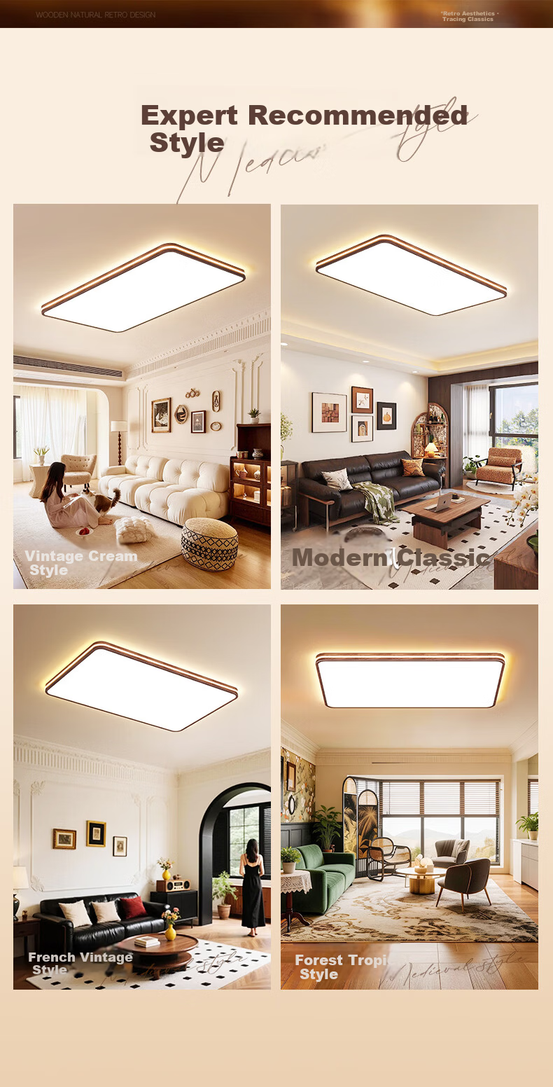 HP Bedroom Ceiling Light Pure Eye Protection Vintage Style High Brightness Children's Room Zhongshan Lighting Zhenzhiguang with Installation 12