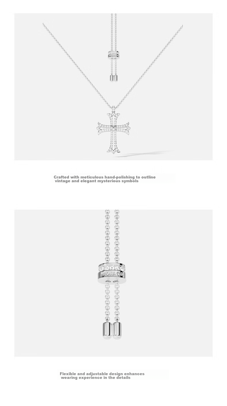 APM Monaco Cross Adjustable Necklace Women's Luxury Gift for Girlfriend Wife Boyfriend Birthday 3