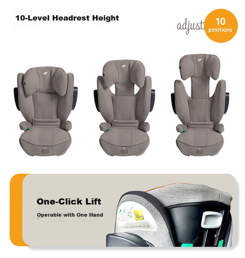 JOIE Child Safety Seat 3-12 Years Car Booster i-Size Certified ADAC Tested i-Traver Maple Brown 10