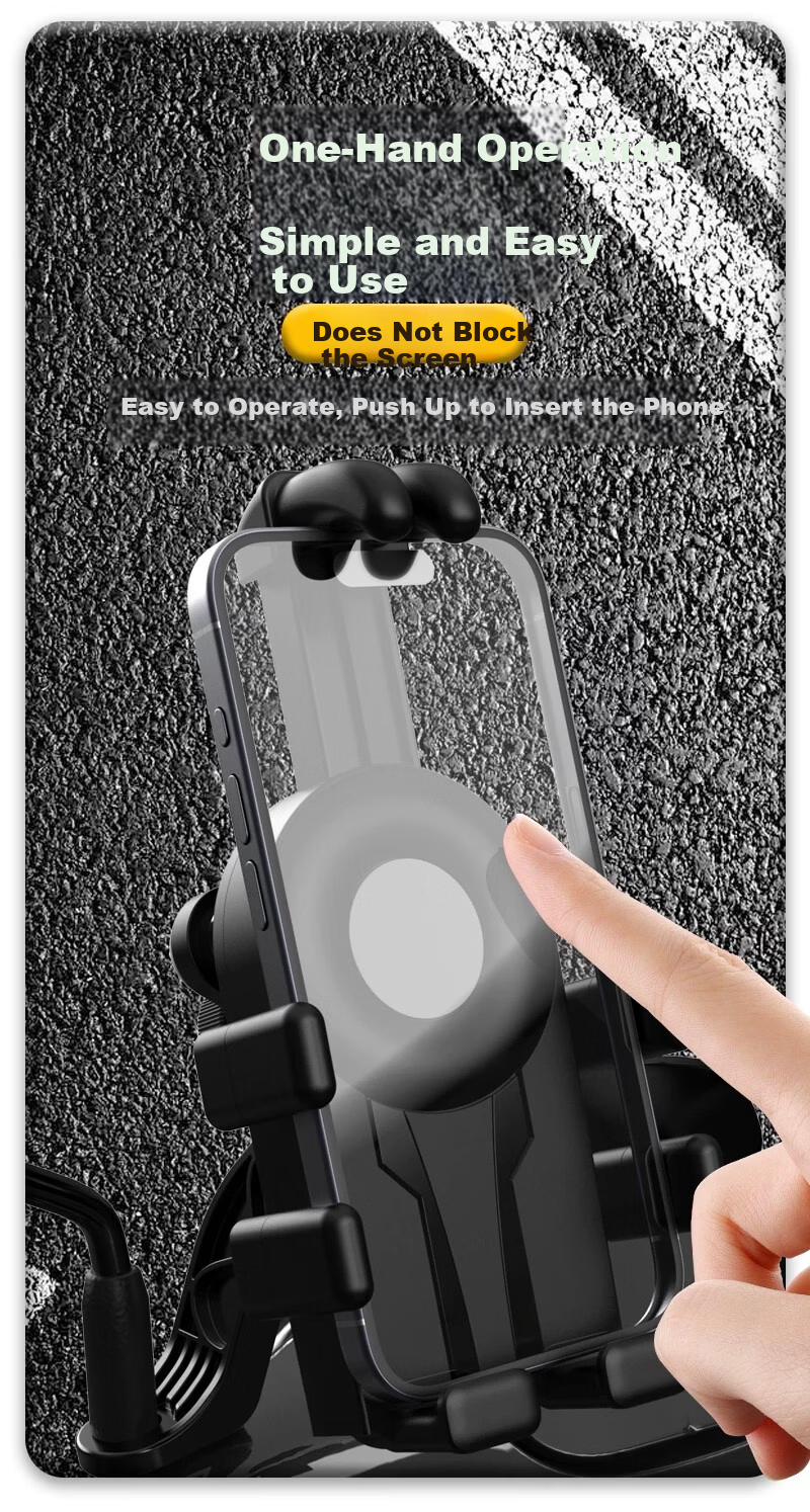 JOWOYE Electric Bike Phone Holder Compatible with Huawei and Apple, Multifunctional Delivery Rider Mount for Electric Scooter, Motorcycle, Bicycle, Road Bike, Octopus Stable Anti-Shake Support with Na 4