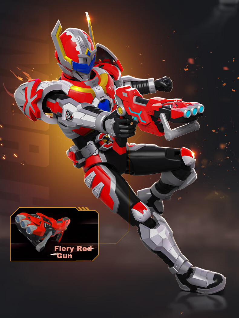 AULDEY Armor Hero Kai Ping Fei Ying Dual Form Assembly Action Figure Model, Jidian Feiying 17cm Articulated Doll 12