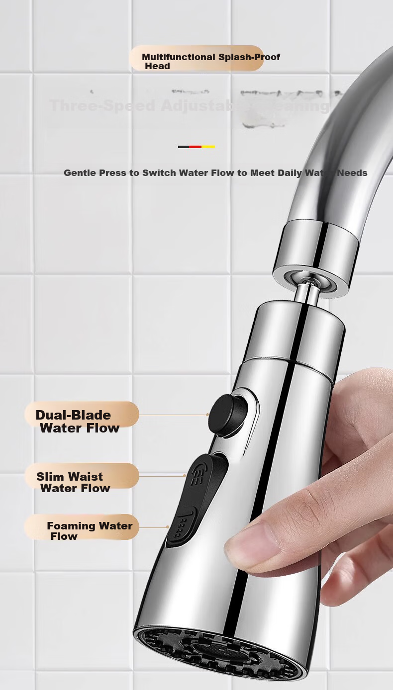 X-GRKE Germany Kitchen Faucet Splash Head Extender All-Copper Universal Connector 720° Kitchen Faucet FZ-01 9