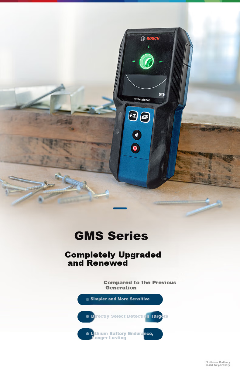 BOSCH GMS 120-27 Multifunction Wall Scanner Detector for Metal and Wood, Waterproof and Dustproof, 120mm 4