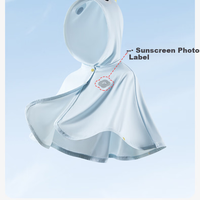 October Crystal Children's Summer Sunscreen Jacket Ice Silk Boys and Girls Baby Sun Protection Clothing 15