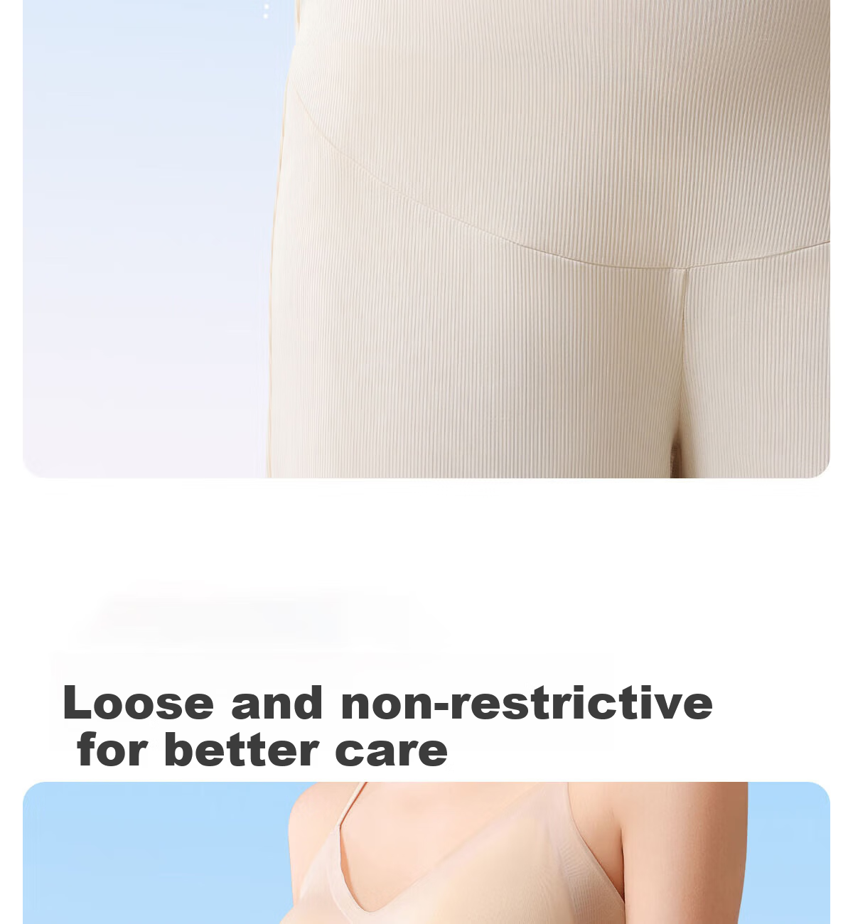 JOYNCLEON Maternity Safety Leggings Anti-Exposure Ice Silk High Waist Spring Summer Outerwear Skin Color L Jyk177099 14