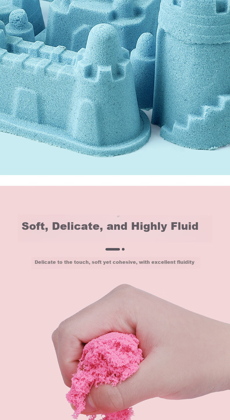 Lankupa Space Sand Children's Safe Non-Toxic Colored Sand Magic Sand Set Toy Girls DIY Handcraft 3-6 Years Old Children's Day Gift 6
