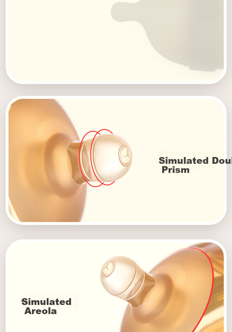 Qikibao Original Integrated Centrifugal Y-Shaped Silicone Nipple for 12 Months and Above, Breast Milk Simulation Weaning Pacifier 3