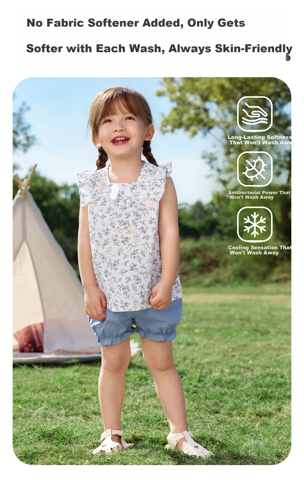JOYNCLEON Girls Summer Outfit Children's Short Sleeve and Shorts Two-Piece Set Baby Clothes Summer Toddler Wear Jtz205667 12