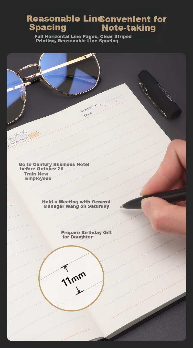 BAOKE Business Soft Leather Notebook 18K/96 Pages Black NB3118 7