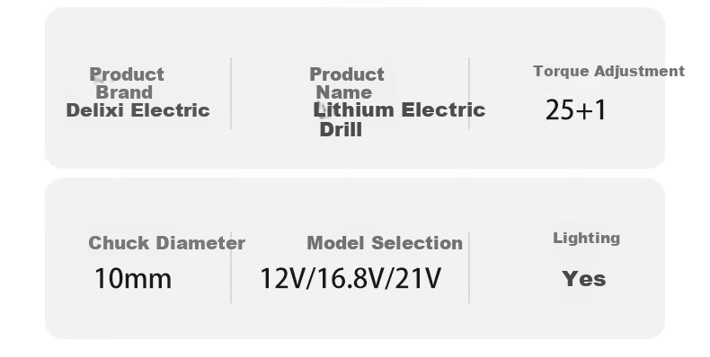 DELIXI ELECTRIC Cordless Electric Drill Lithium Battery Screwdriver Household Rechargeable Electric Screwdriver Power Tool Kit 14