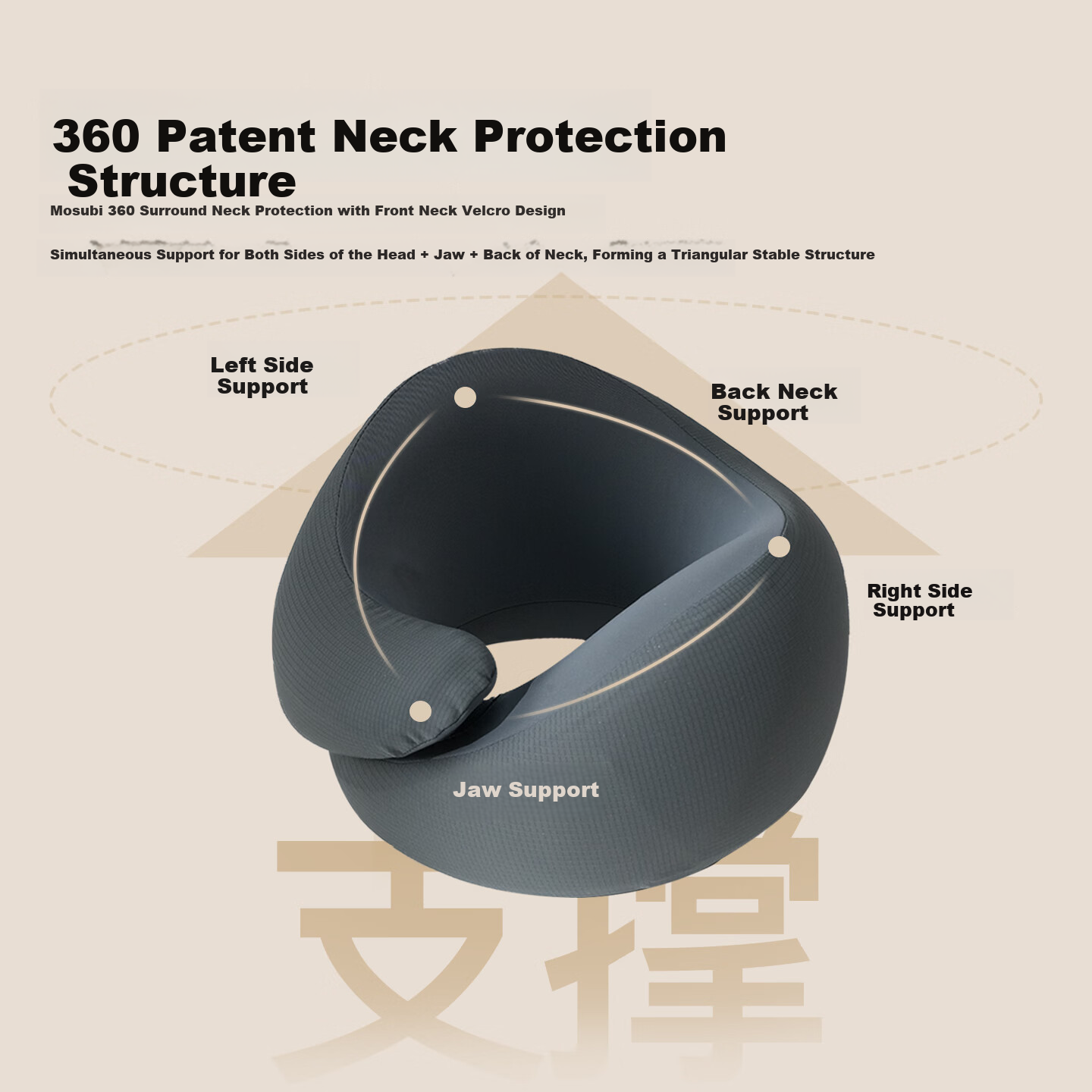 JueQingSong Zero U-Shaped Neck Pillow Travel Pillow Portable U-Shaped Pillow for Airplane and Train Neck Support Sleep Pillow
