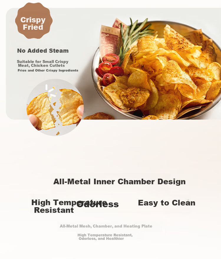 SUPOR Tornado Air Fryer Dual Heat Source 6.5L Fully Automatic Fryer and Oven Titanium New Steam Tender Fry KD65D852 22