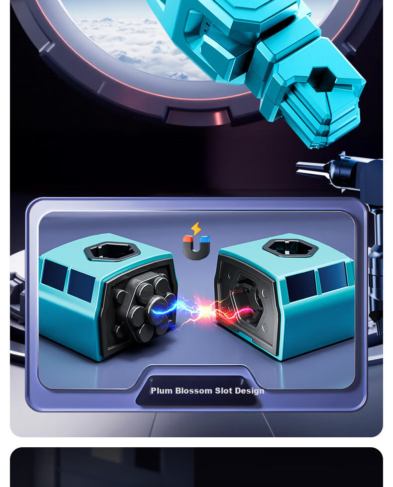 Floating Magnetic Transforming Robot Children's Educational Toy Magnetic Building Blocks Military Series Children's Day Gift 11