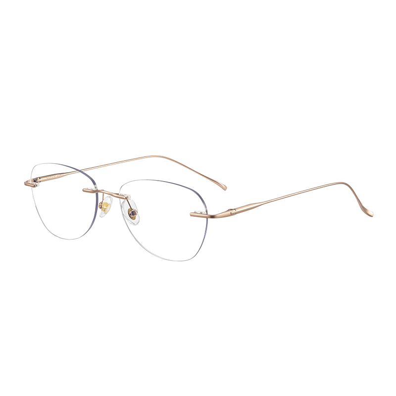 CAPONI Reading Glasses for Women, Genuine Japanese Import, Titanium Frameless High-Definition Anti-Blue Light Fashionable Youthful Presbyopic Glasses