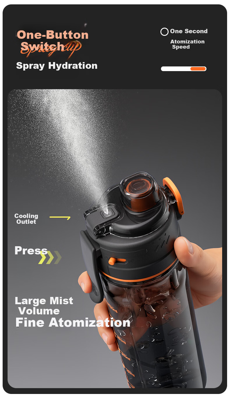 KANGZYUAN Kids Spray Water Bottle Food-Grade Student School Use Boys 2026 New Sports Water Bottle 3