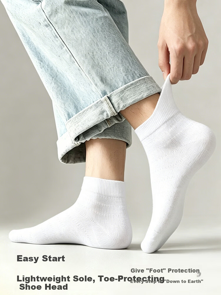 Cotton Thirteen Men's Summer Thin Mesh Short Socks 100% Pure Cotton Antibacterial Deodorant Sweat-Absorbing Breathable Cotton Socks 6 Pairs 4