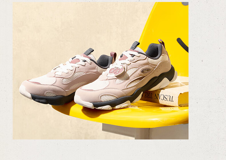 361° Women's Summer Thin-Soled Casual Shoes Breathable Mesh Sports Shoes Retro Dad Sneakers 682636763-3 28