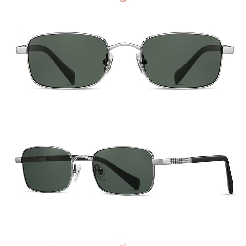 ROUPAI New Classic Aviator Sunglasses Titanium Temples Glass Lens Unisex Fashion Trendy Eyewear