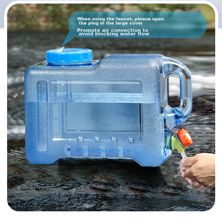 Suncojia Water Bucket, Outdoor Water Storage Bag with Tap, Portable Handheld Water Bag, Large Capacity Sandbag, Foldable Water Bucket 5
